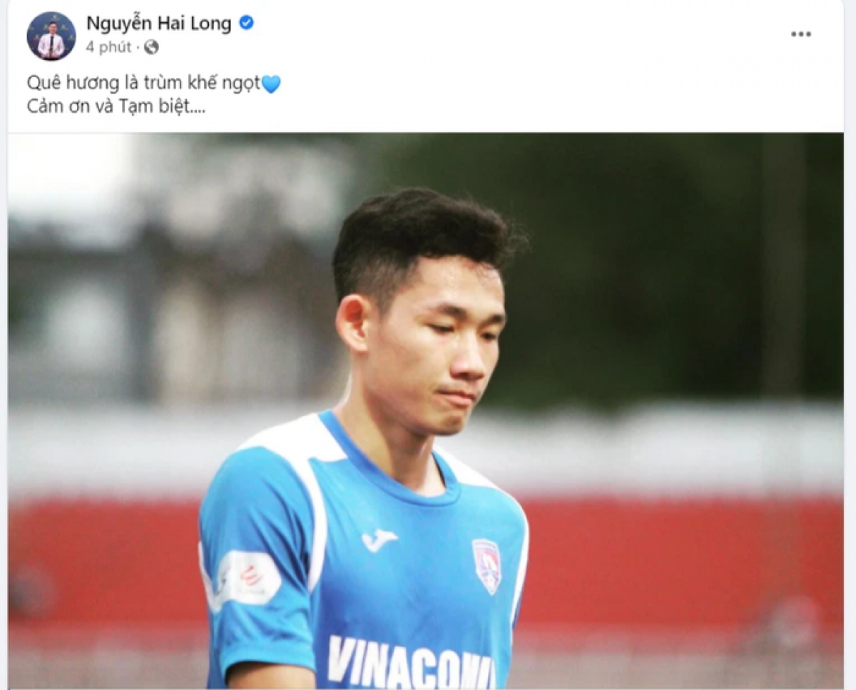 Hai Long chia sẻ tâm trạng ngày rời Than Quảng Ninh (Ảnh: FBNV)