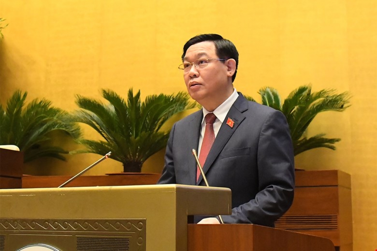 Chủ tịch Quốc hội Vương Đình Huệ phát biểu khai mạc Kỳ họp thứ hai, Quốc hội khóa XV