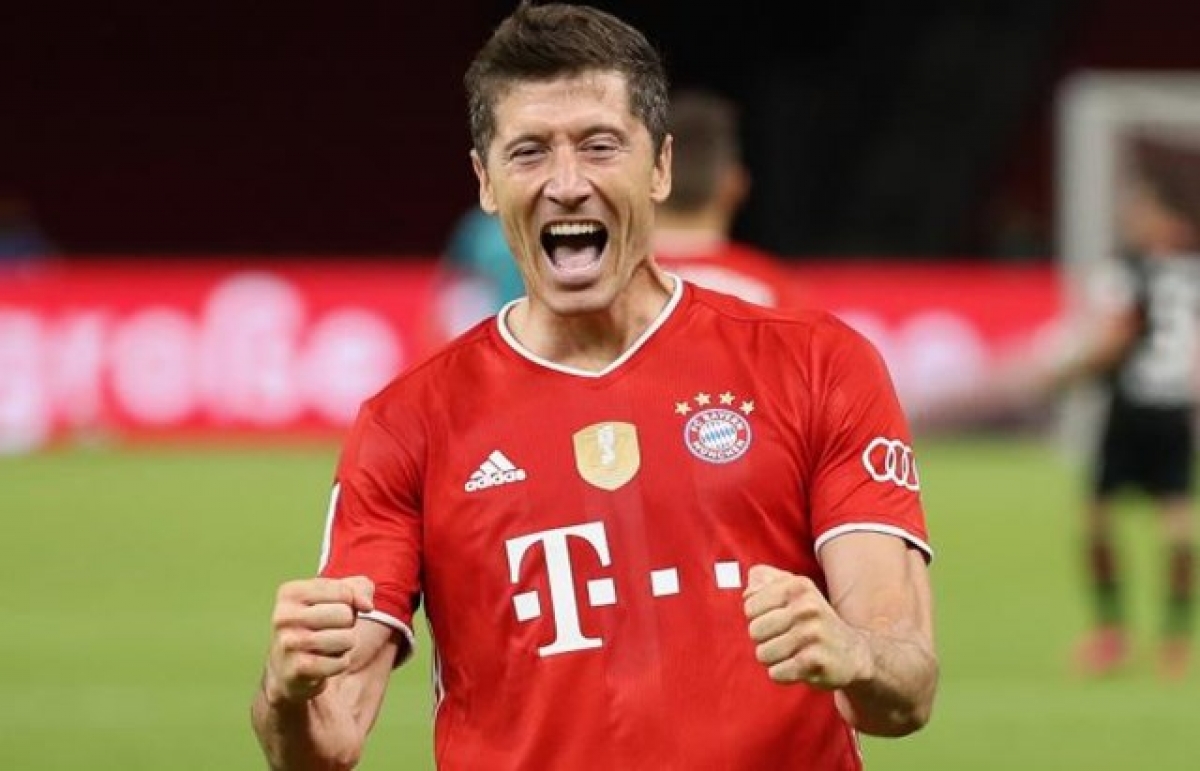 Tiền đạo người Ba Lan Robert Lewandowski (Bayern Munich) đứng thứ 2 thứ hai.