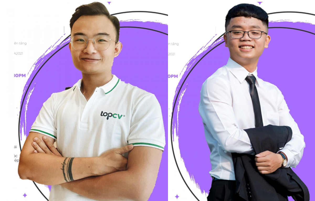 Diễn giả Lê Tuấn Anh (bên trái) và Nguyễn Hữu Ý (bên phải)