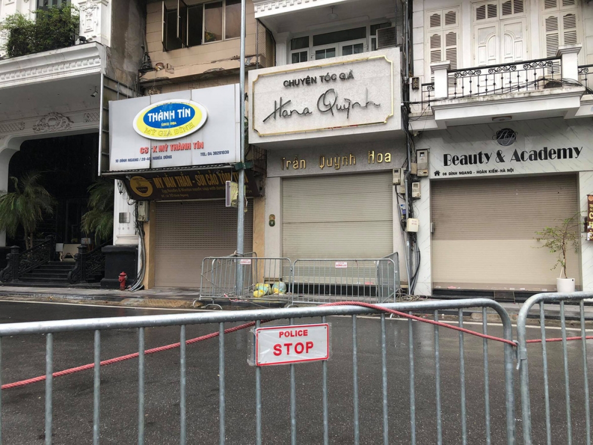 Khu vực phố Đình Ngang liên quan đến bệnh nhân N.T.D.V đã phải phong toả