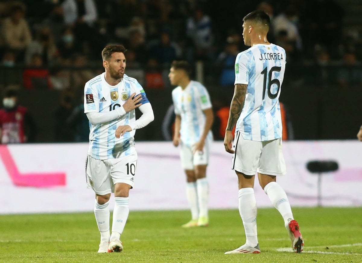Messi chỉ được HLV Scaloni đưa vào sân ở phút 76 (Ảnh: Internet)