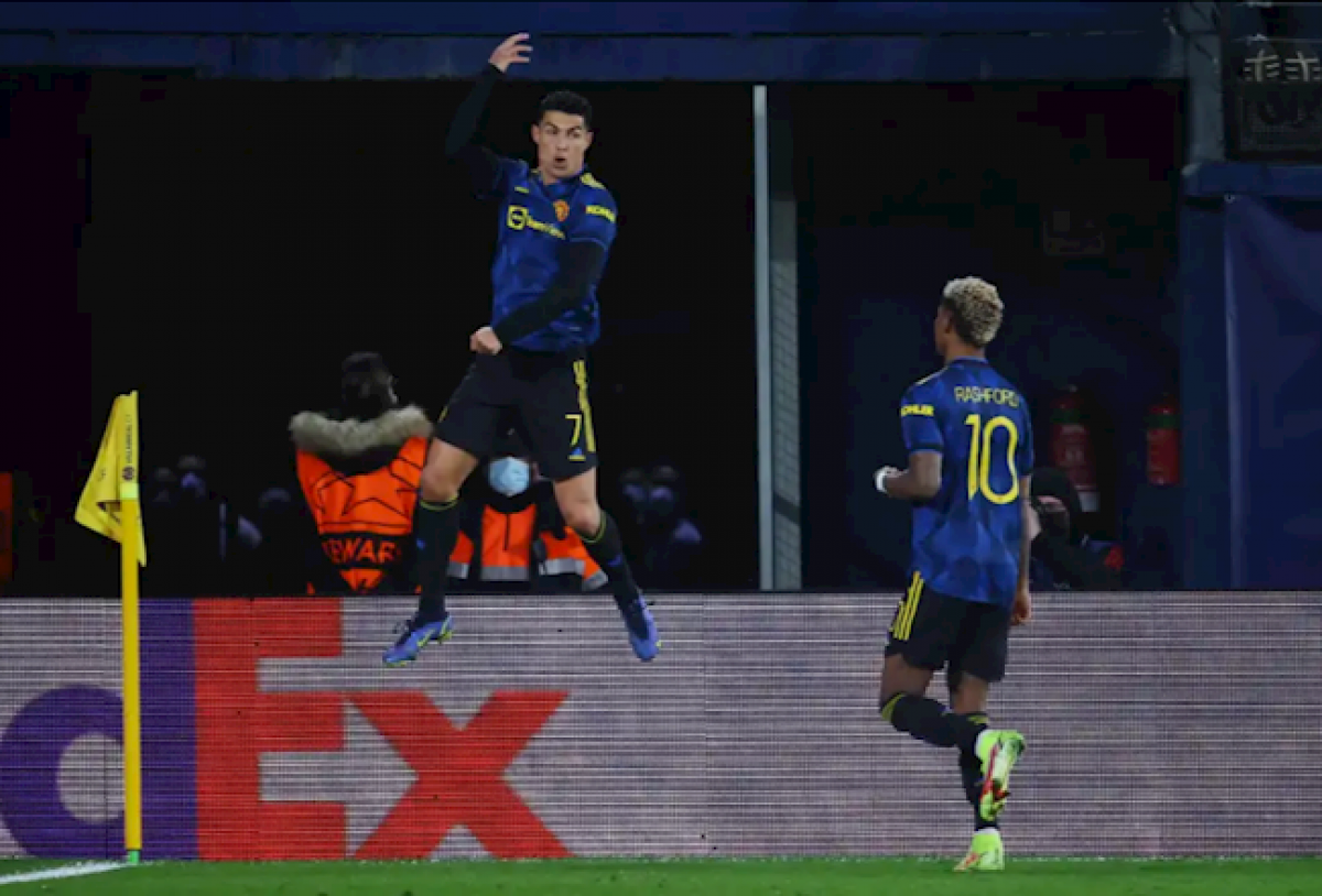 Ronaldo góp công trong chiến thắng của MU trước Villarreal (Ảnh: Internet)