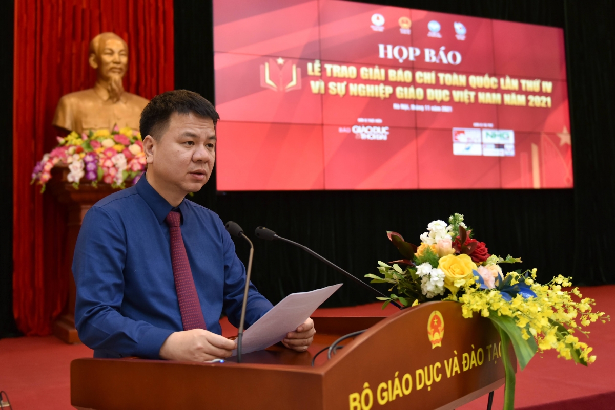 Đồng chí Triệu Ngọc Lâm -Tổng Biên tập Báo Giáo dục và thời đại phát biểu