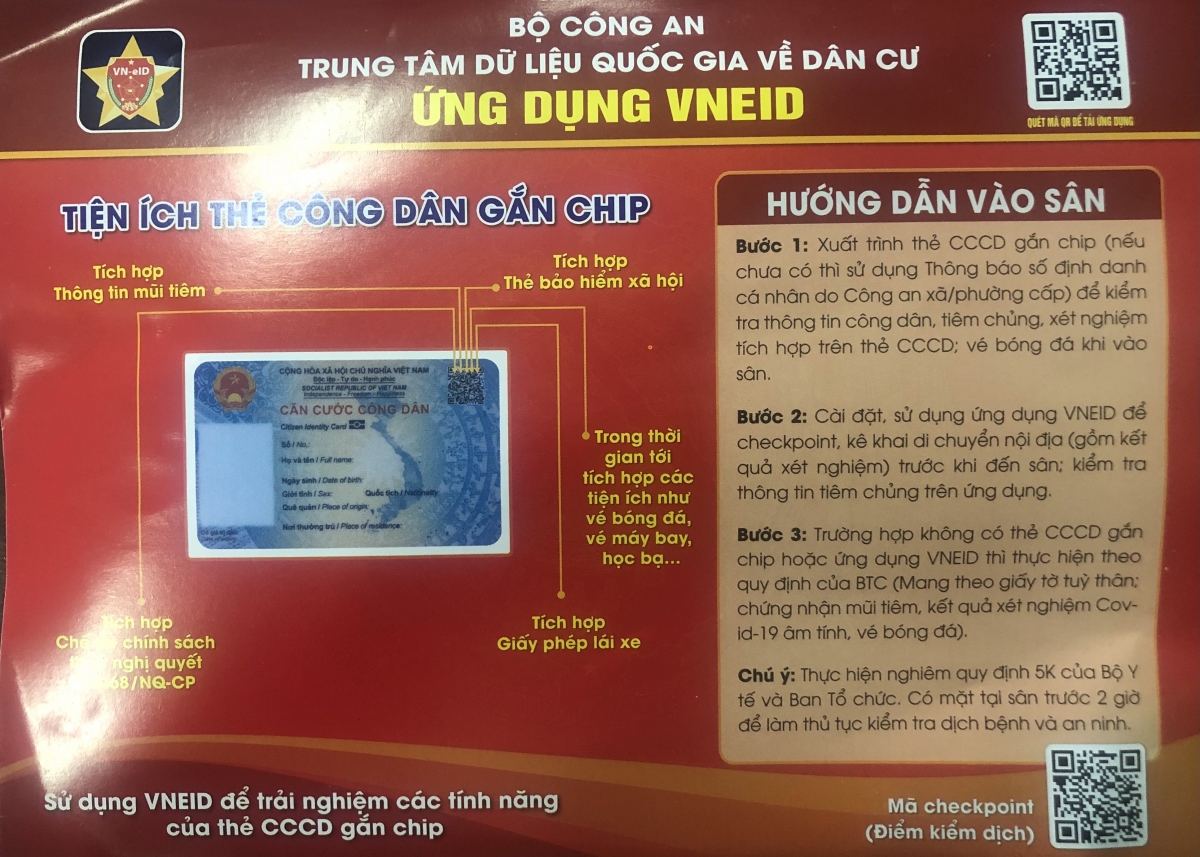 Tờ rơi hướng dẫn khán giả làm thủ tục kiểm soát dịch bệnh và kiểm tra an ninh