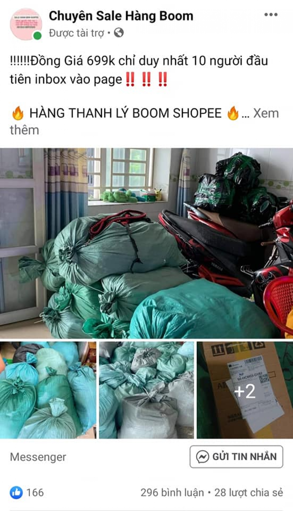 Một nhóm trên facebook, công khai rao bán những món hàng bị mất (hoặc ăn cắp) trong quá trình chuyển phát