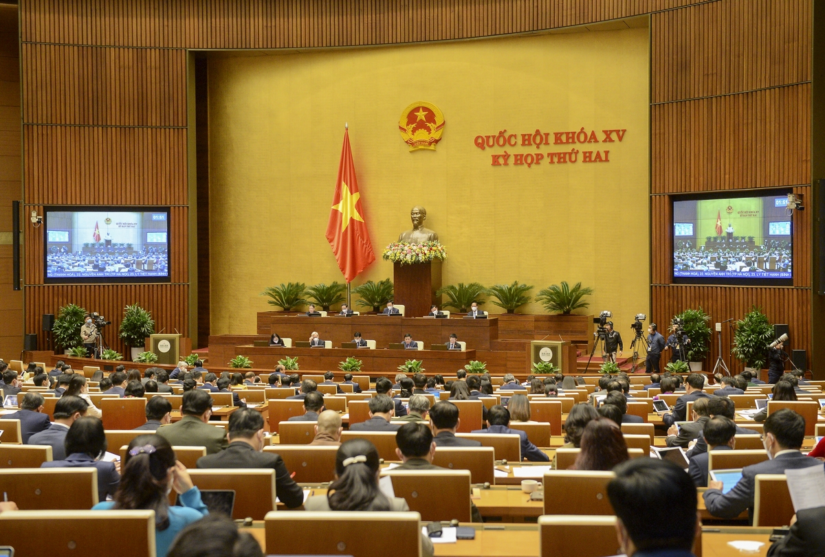 Toàn cảnh phiên thảo luận tại Hội trường