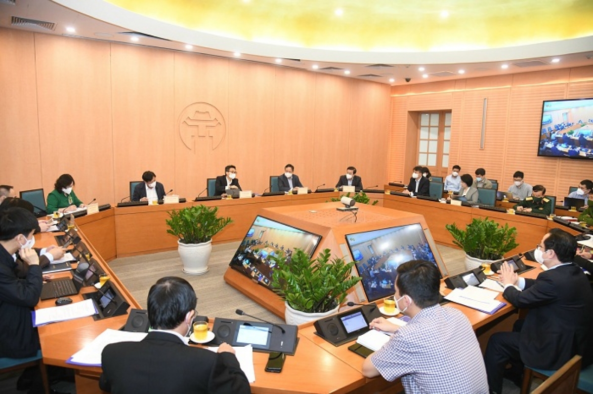 Phó Thủ tướng Vũ Đức Đam làm việc với TP. Hà Nội về công tác phòng, chống dịch trên địa bàn