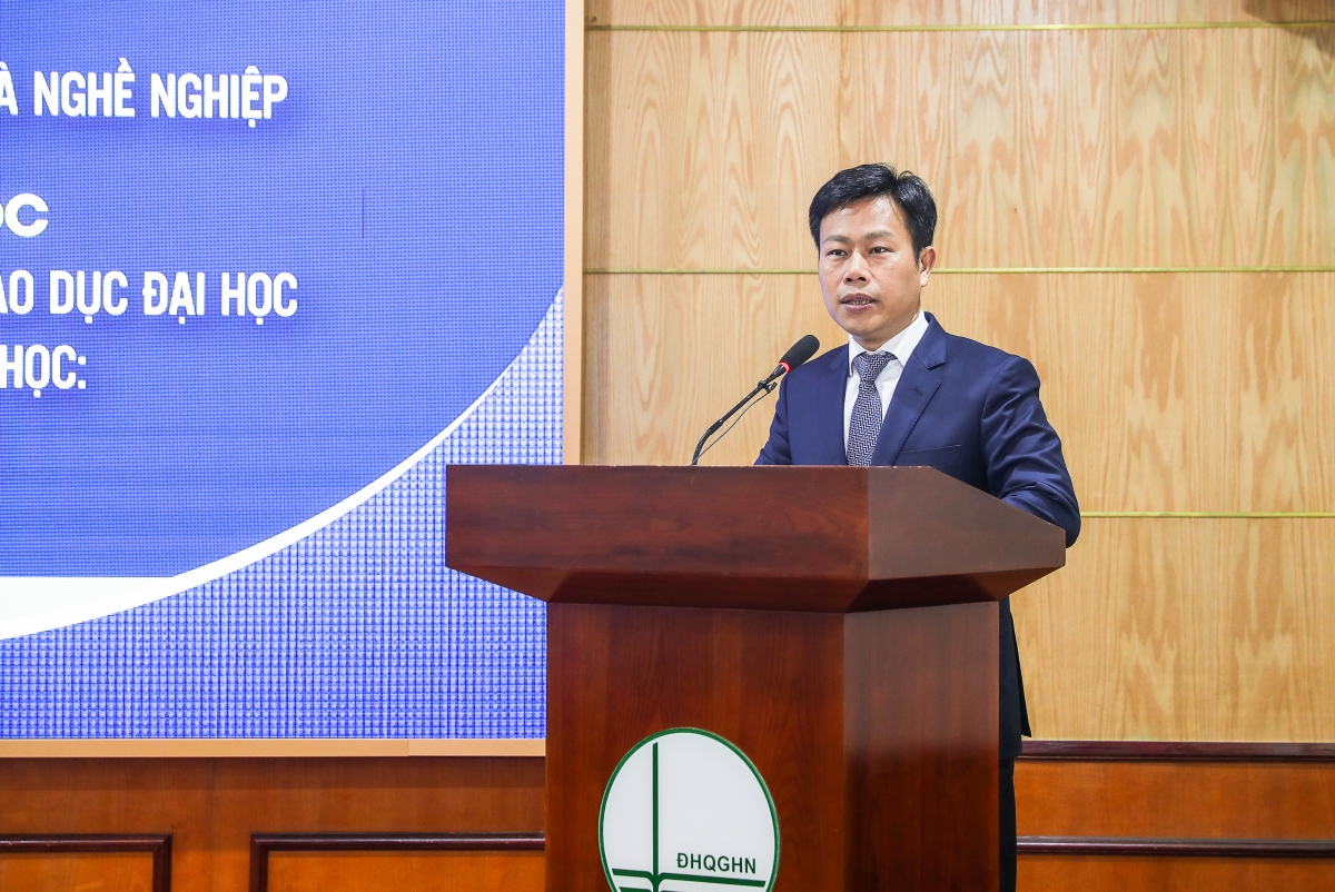 GS.TS Lê Quân - Giám đốc ĐHQGHN phát biểu tại buổi lễ