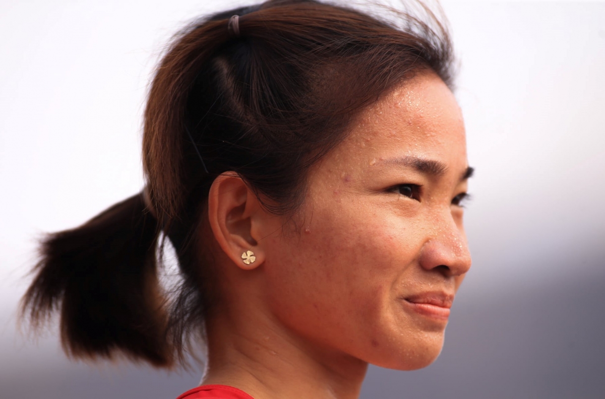 Nguyễn Thị Oanh hướng về SEA Games 31 cùng niềm tin chiến thắng (Ảnh: Ngọc Tú)