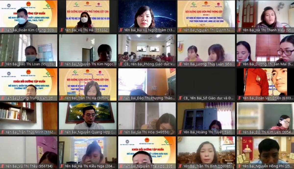 Hội thảo “Nâng cao năng lực nghề nghiệp cho đội ngũ nhà giáo để thực hiện chương trình giáo dục phổ thông 2018” với sự tham gia của 100 giáo viên, hiệu trưởng, hiệu phó các trường phổ thông tại tỉnh Yên Bái diễn ra theo hình thức trực tuyến.