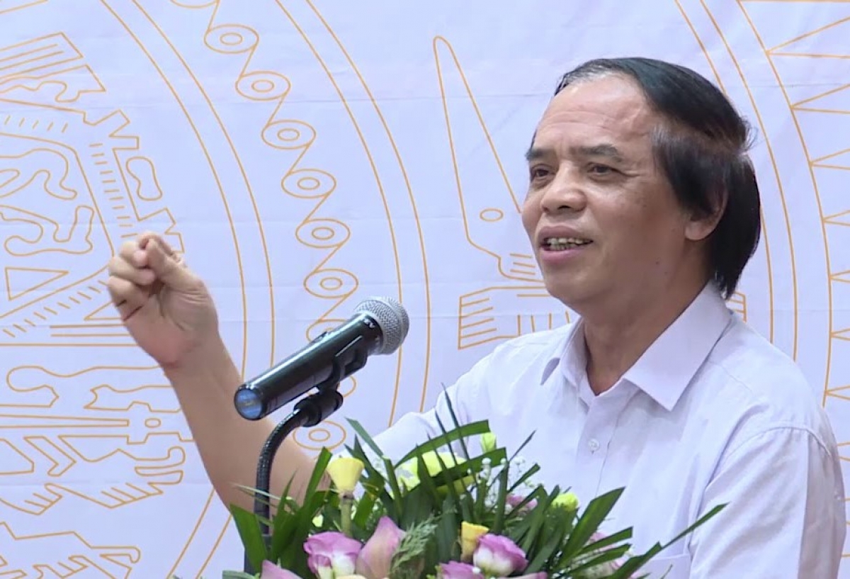 GS.TS Bùi Quang Thanh, Viện Văn hóa nghệ thuật Quốc gia Việt Nam. Ảnh: Đài PT-TH Hưng Yên