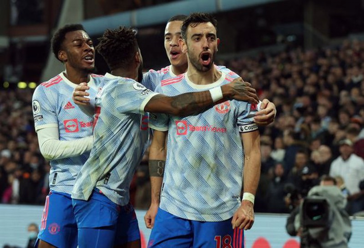 Bruno Fernandes lập cú đúp nhưng Man Utd không thể có trọn 3 điểm. ẢNH: REUTERS