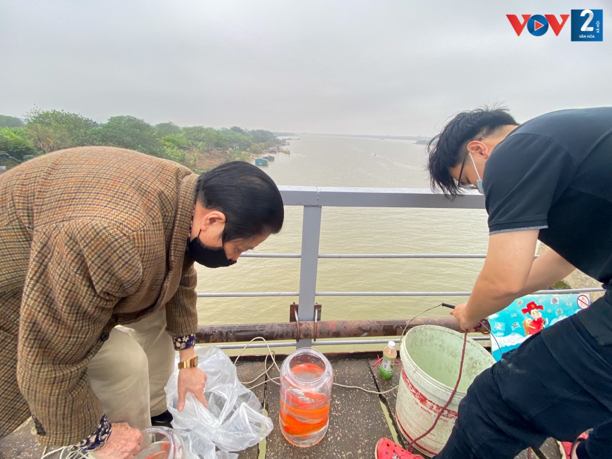 Nguyễn Phạm Nguyên Hoàng, điều hành chiến dịch “Đường táo quân”, thuộc nhóm Cá chép cho biết, “do dịch bệnh nên số lượng thành viên tham gia chỉ bằng 1/3 so với mọi năm, nhóm cũng lựa chọn các bạn đã tiêm đủ hai mũi vaccine trở lên, đeo khẩu trang trong suốt quá trình thả cá cho người dân”