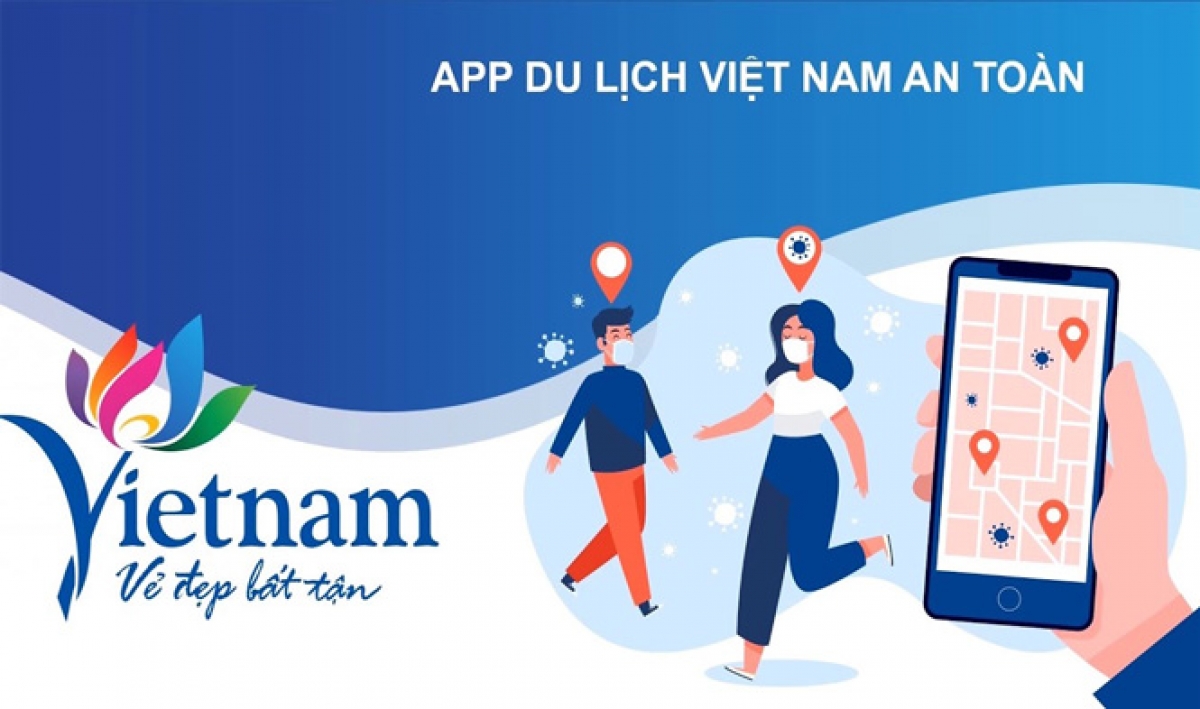 Khách du lịch có thể quét mã QR Code tải ứng dụng Du lịch Việt Nam an toàn để tra cứu thông tin về các cơ sở lưu trú du lịch an toàn Covid-19.