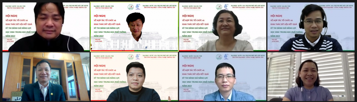 Cuộc làm việc trực tuyến giữa Trung tâm Khảo thí Đại học Quốc gia Hà Nội và Trường Đại học Công nghệ Thông tin – ĐHQG TP. Hồ Chí Minh