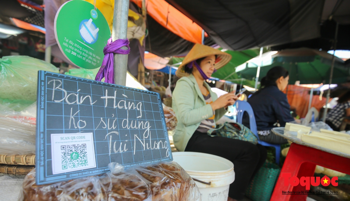 Mô hình chợ không túi ni lông đang được triển khai ở nhiều địa phương