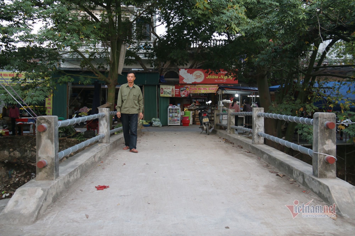 Cây cầu chợ Cát được ông Sản xây dựng vào năm 2015.