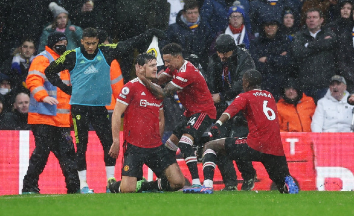 Harry Maguire mở tỷ số cho đội khách (Ảnh: Internet)