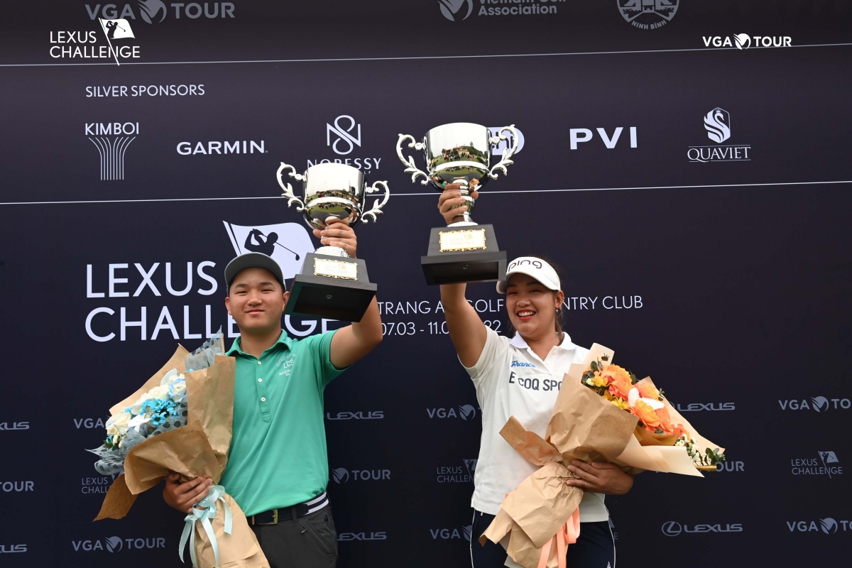 Nguyễn Anh Minh và Nguyễn Thảo My - hai nhà vô địch Lexus Challenge 2022