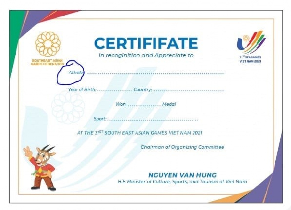 Ảnh chụp từ Bộ nhận diện chính thức SEA Games 31