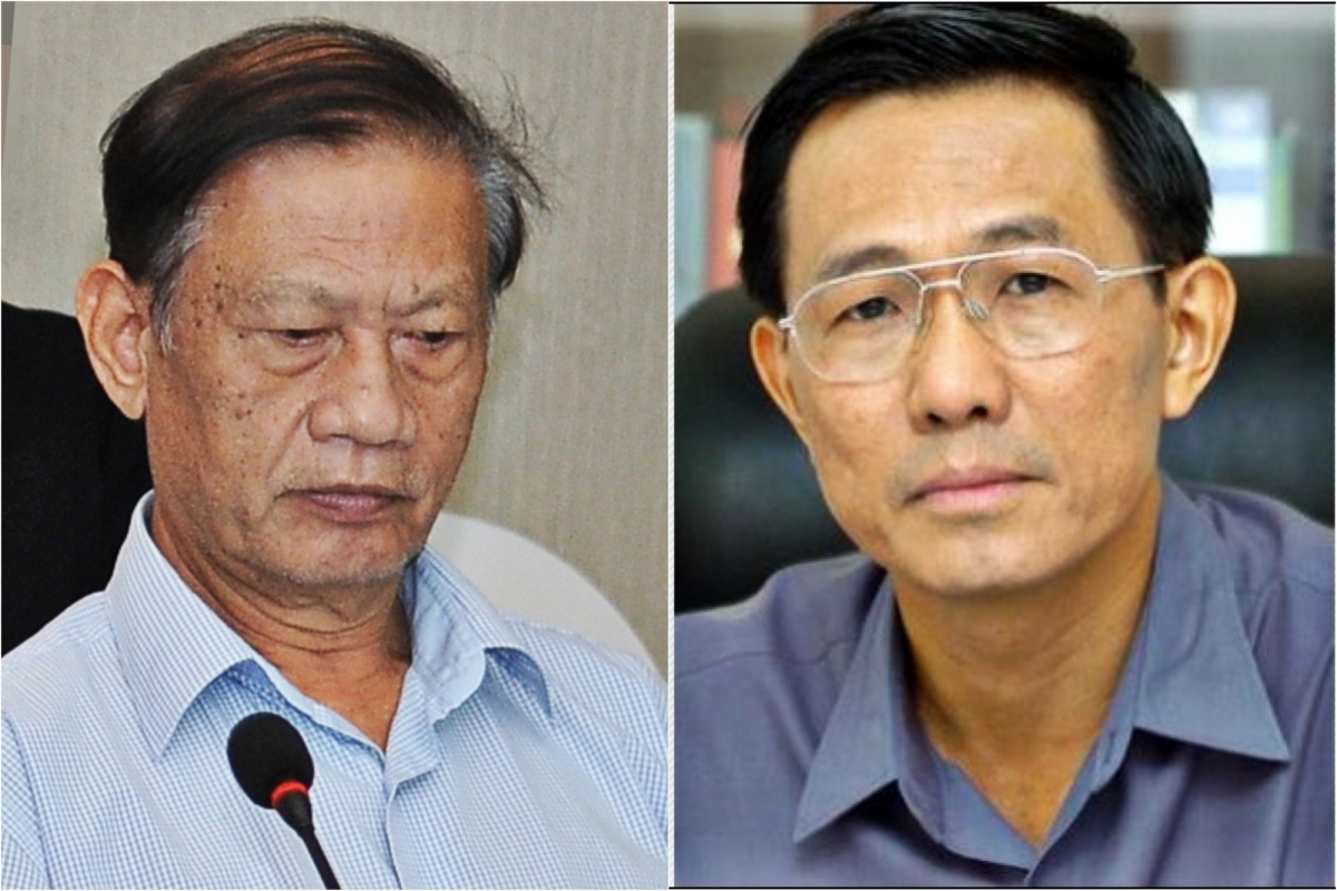 Ông Dương Huy Liệu (trái) và ông Cao Minh Quang