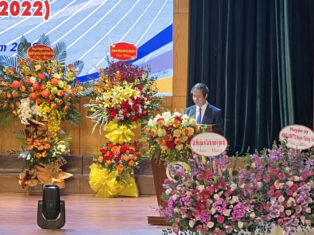 Bộ trưởng Bộ GD&ĐT Nguyễn Kim Sơn phát biểu tại Lễ kỷ niệm 60 năm thành lập trường Đại học Giao thông Vận tải
