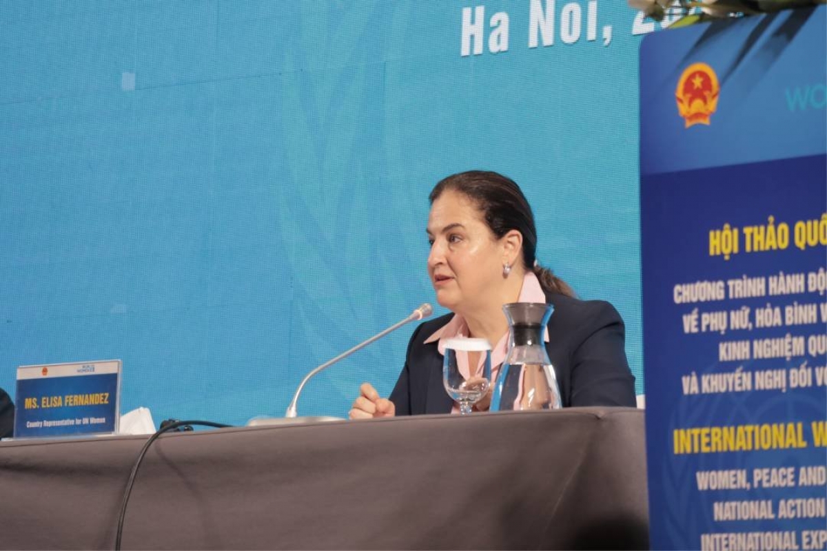 Bà Elisa Fernandez phát biểu tại Hội thảo (Nguồn: UN Women)