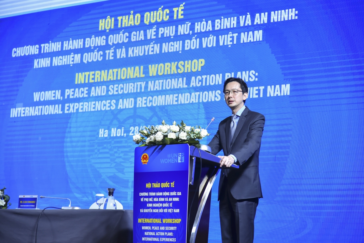 Ông Đỗ Hùng Việt phát biểu khai mạc tại hội thảo (Nguồn: UN Women)