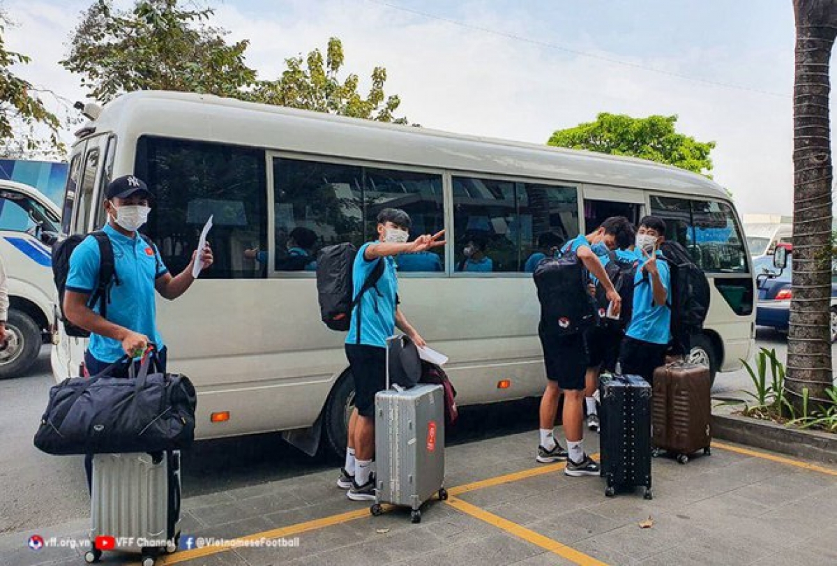 U23 Việt Nam lên đường về nước vào chiều 2/3 - Ảnh: VFF