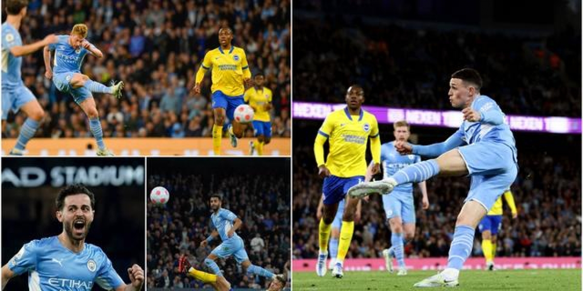 Man City lấy lại ngôi đầu Premier League sau trận thắng đậm Brighton (Ảnh: Internet)