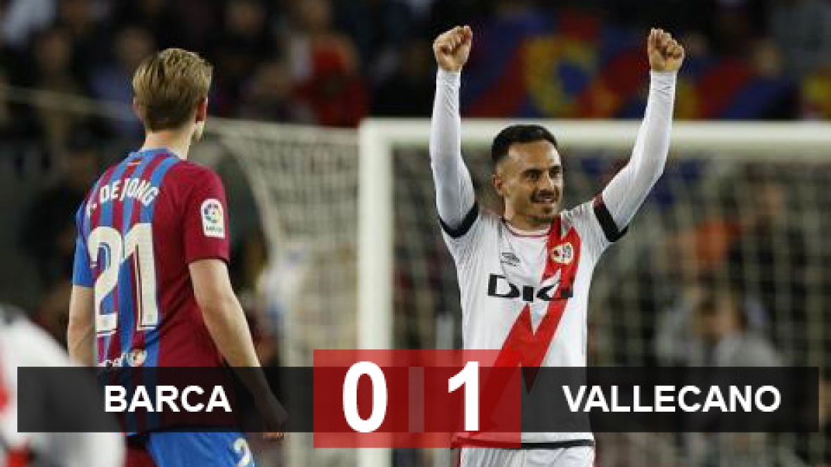 Thua Rayo Vallecano, Barca xem như đã đầu hàng Real trong cuộc đua giành chức vô địch (Ảnh: Internet)