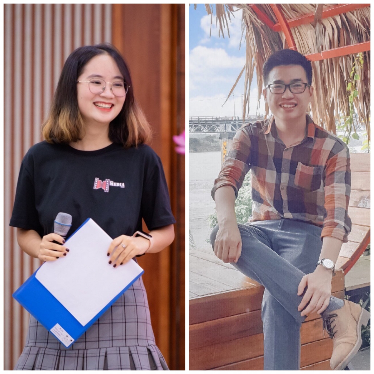 Nguyễn Thị Vân Anh, sinh viên K61 (Trường Đại học Thủy lợi) và Bùi Thế Văn, cựu sinh viên, thủ khoa đầu ra (Trường Đại học Thủy lợi) sẽ tham gia Chương trình giao lưu, tư vấn tuyển sinh trên sóng VOV2 (Đài TNVN) ngày 15/4.