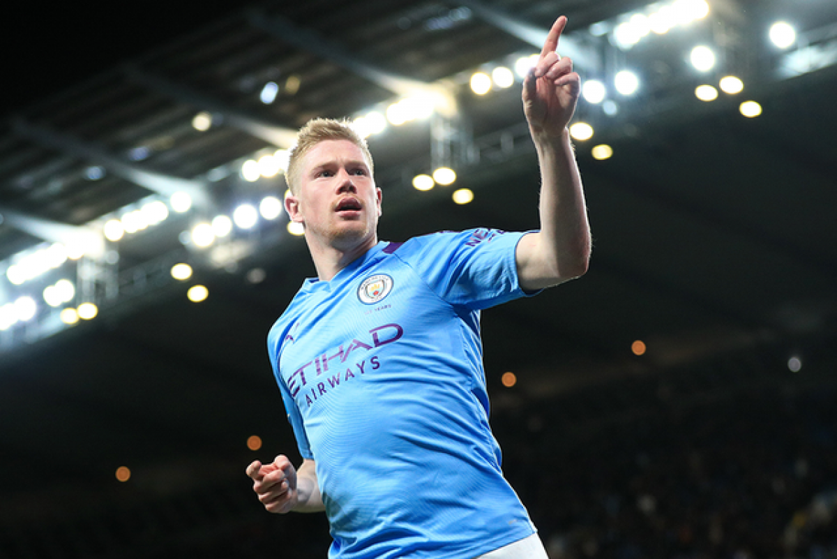 De Bruyne khẳng định Man City muốn giành chức vô địch Premier League, Champions League và FA Cup mùa này. (ảnh Internet)