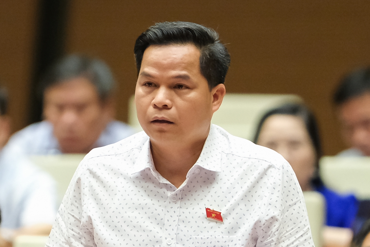 Đại biểu Bế Minh Đức (Cao Bằng) phát biểu tại nghị trường Quốc hội ngày 26/5  Ảnh: quochoi.vn
