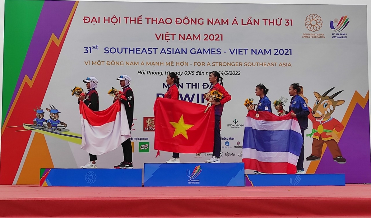Đội tuyển rowing đóng góp 8 HCV vào thành tích chung của Đoàn TTVN