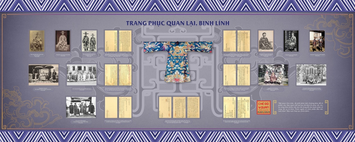 Trang phục quan lại, binh lính trong triển lãm