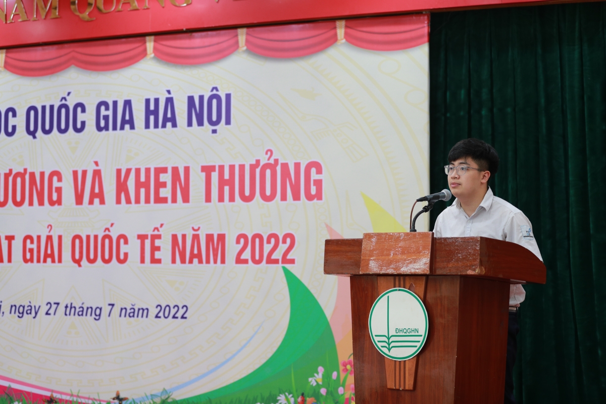 Em Ngô Quý Đăng - HCV toán quốc tế 2022 phát biểu 