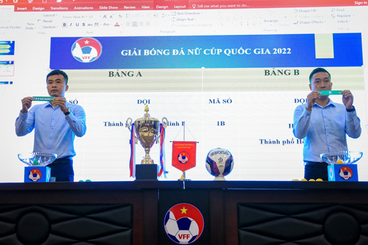 Bốc thăm chia bảng Giải bóng đá nữ Cúp Quốc gia 2022