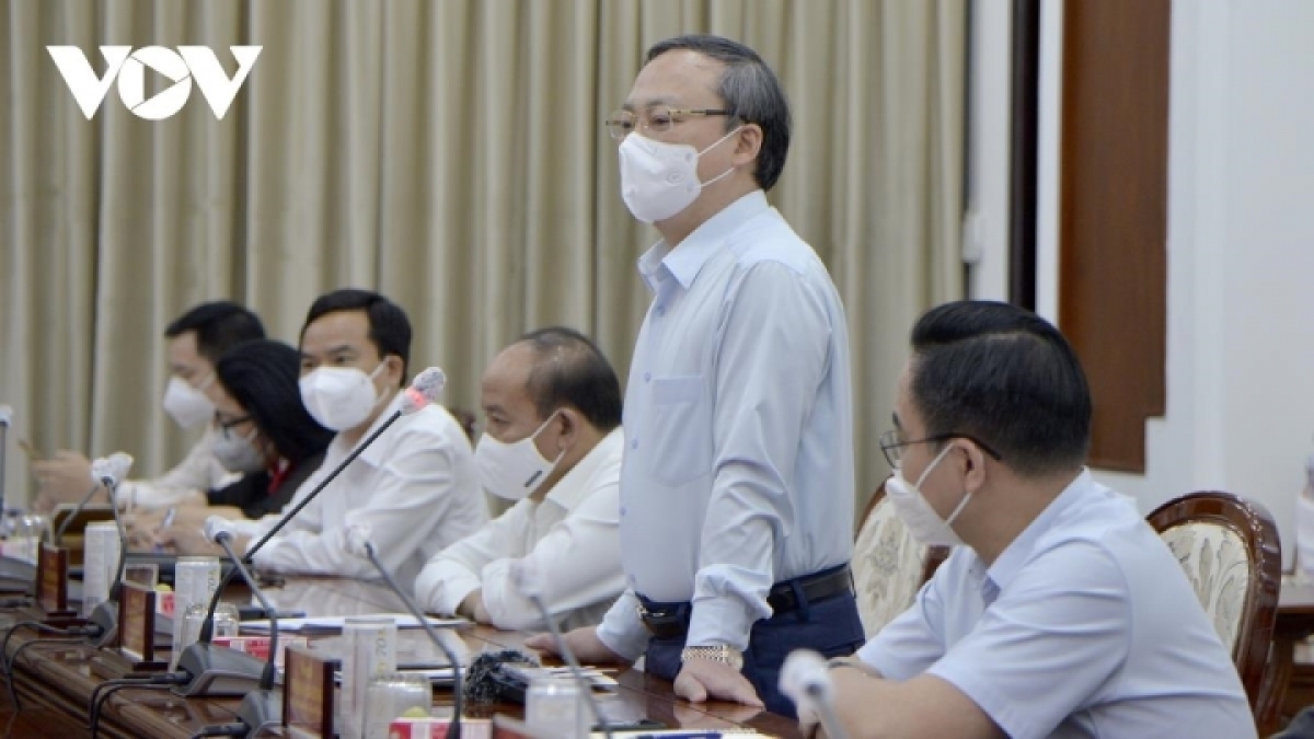 Liên hoan Phát thanh toàn quốc lần thứ XV năm 2022 được tổ chức tại TP.HCM, Tổng Giám đốc VOV Đỗ Tiến Sỹ làm việc với lãnh đạo TP.HCM ngày 30/3/2022.