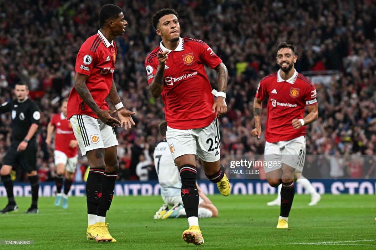 Jadon Sancho mở tỷ số cho MU (Ảnh: Internet)