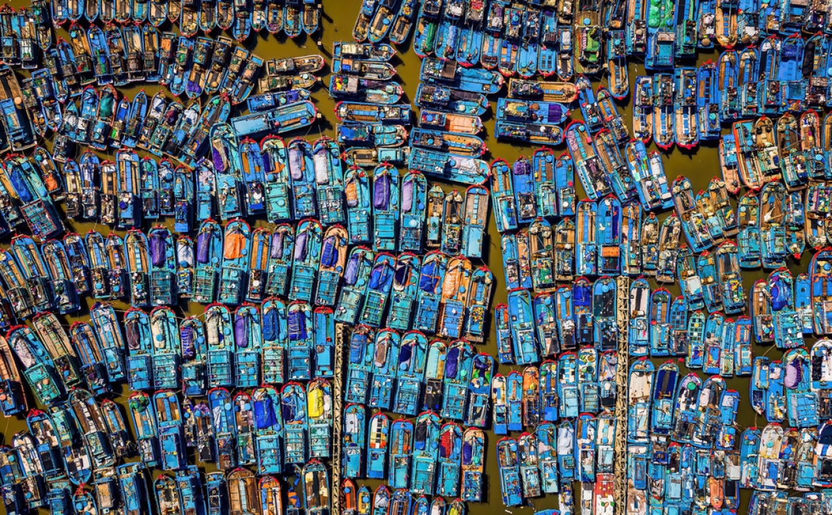 Tác phẩm Matrix of boats (Ma trận tàu cá) của nhiếp ảnh gia Cao Nguyên Vũ (tức Alex Cao, 38 tuổi, ngụ TP Quảng Ngãi) đã giành giải nhất hạng mục "Màu sắc" (General - Colour) ở Giải thưởng Nhiếp ảnh quốc tế Hamdan (HIPA)