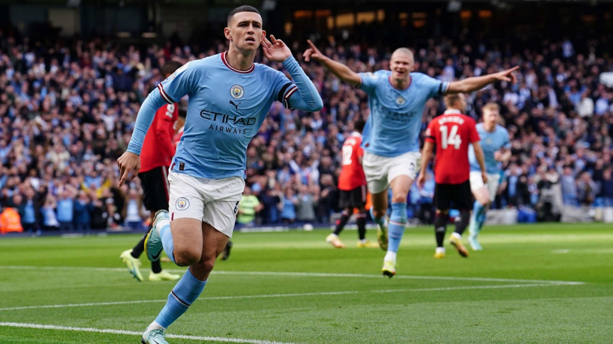 Bộ đôi Phil Foden và Erling Haaland cùng lập hat-trick cho Man City (Ảnh: Internet)