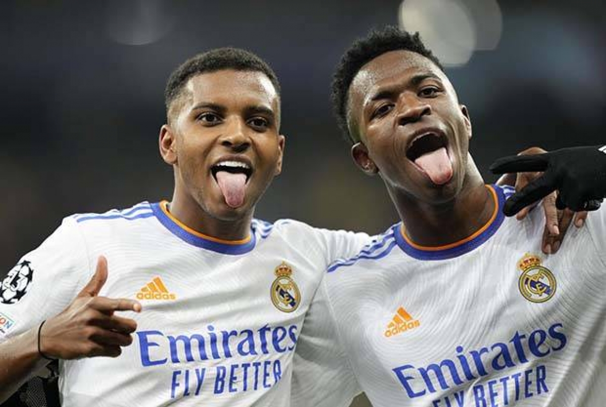  Bộ đôi Rodrygo và Vinicius Junior góp công lớn trong chiến thắng của Real (Ảnh: Internet) 