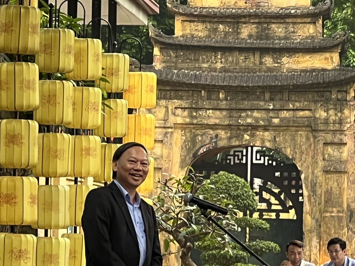 GS.TS Nguyễn Quang Ngọc phát biểu tại Lễ khai giảng