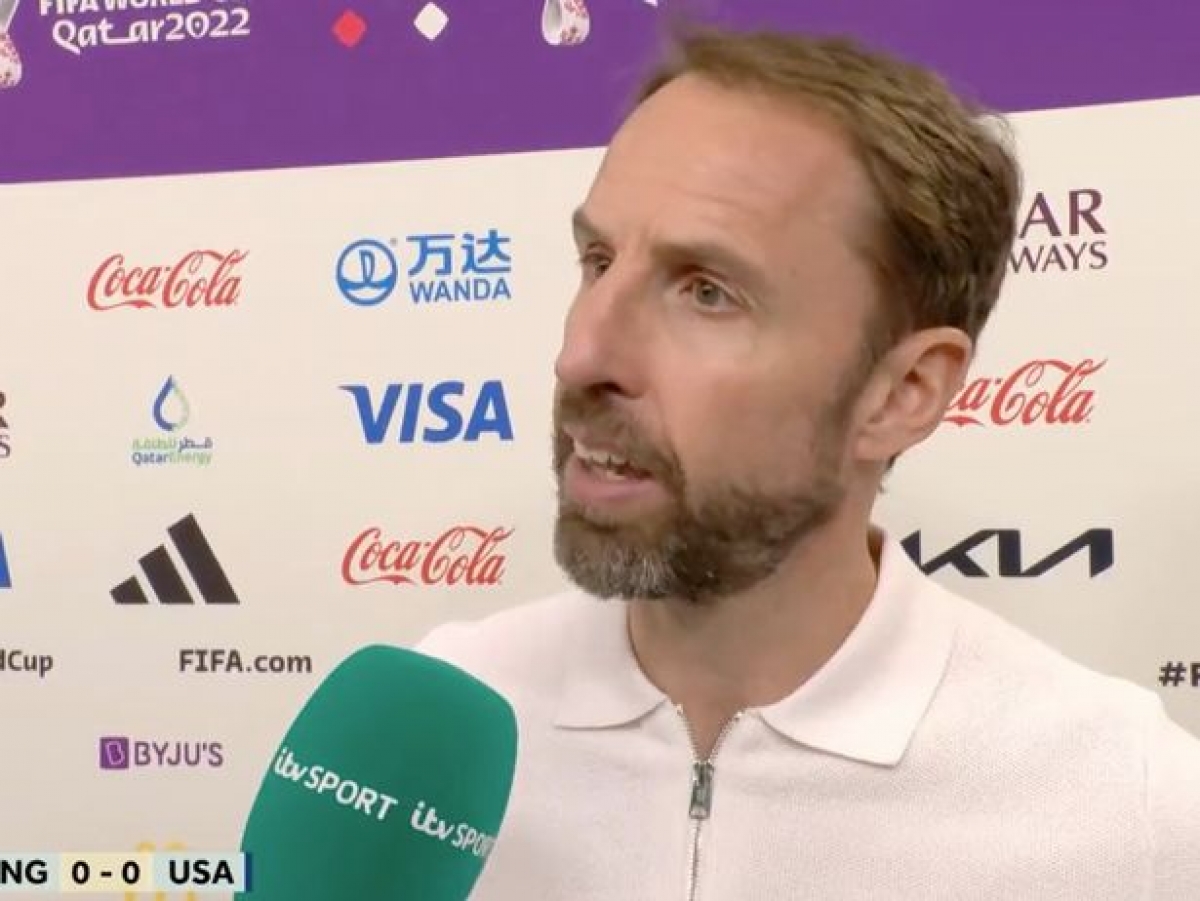 HLV Gareth Southgate vẫn hài lòng khi Anh hòa Mỹ (Ảnh: Internet)