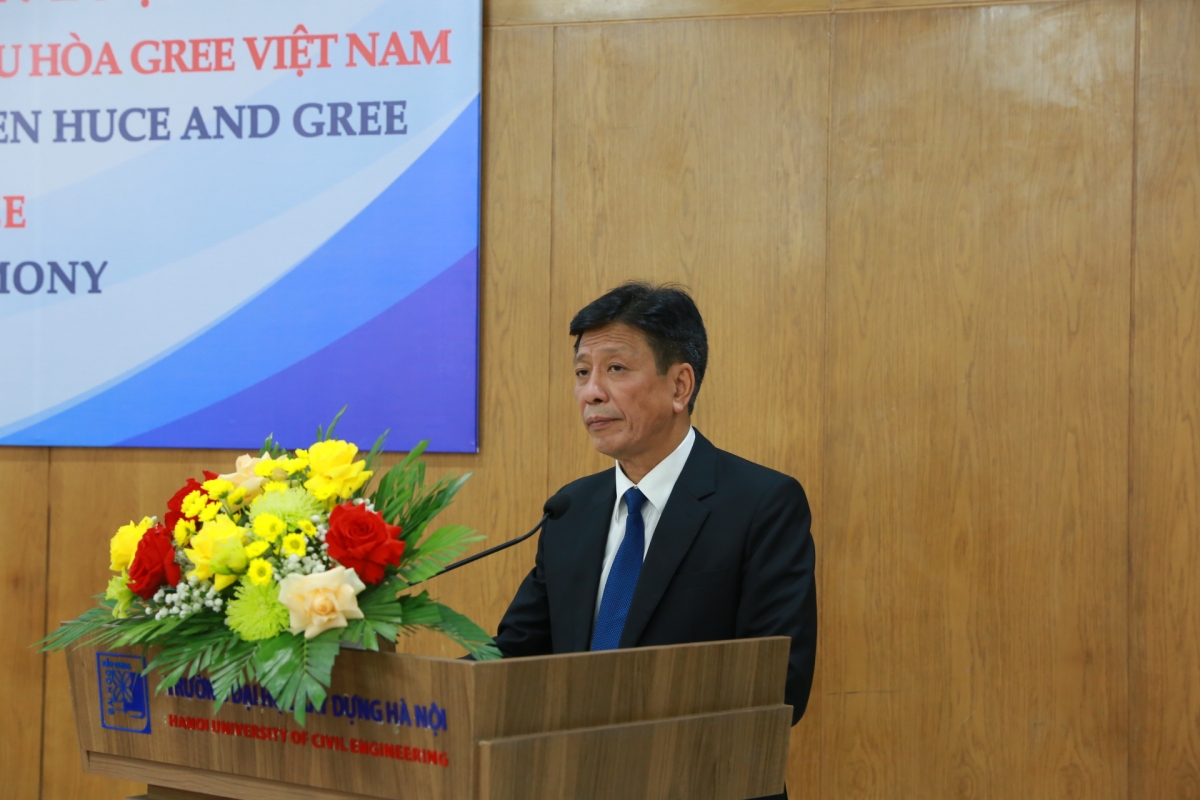 PGS.TS Phạm Duy Hòa, Hiệu trưởng Trường ĐH Xây dựng Hà Nội phát biểu