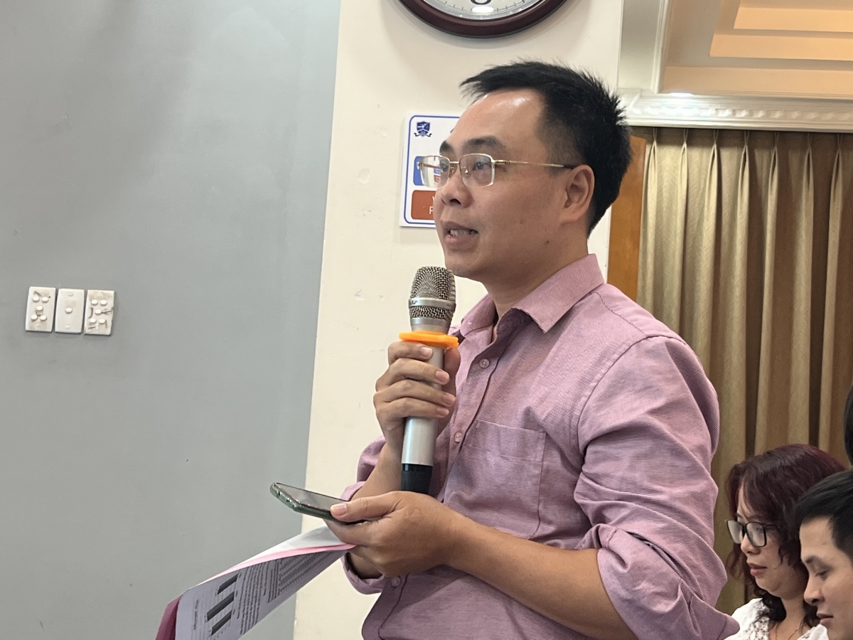 TS Tạ Văn Thành - Học viện phụ nữ Việt Nam phát biểu tại Hội thảo 