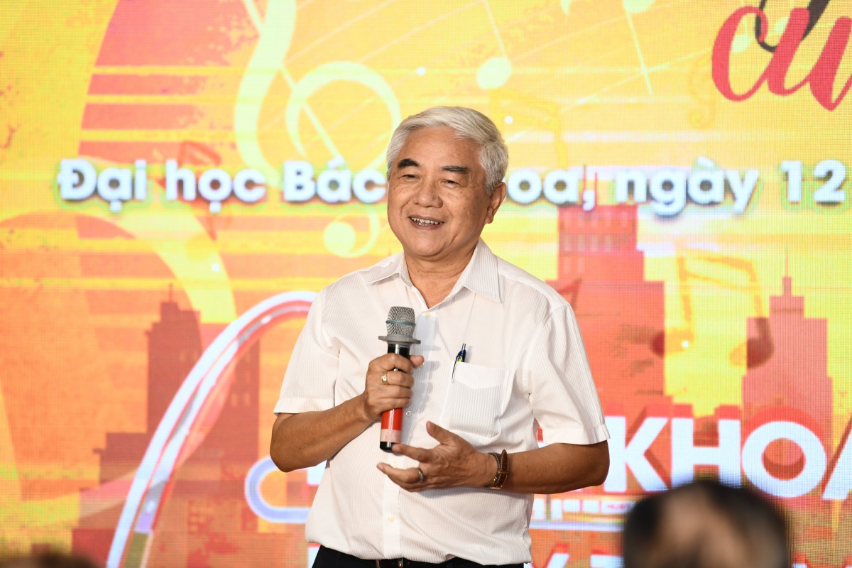 Đồng chí Nguyễn Quân, nguyên UVBCHTW Đảng, nguyên Bộ trưởng Bộ Khoa học Công nghệ - Chủ tịch mạng lưới Cựu sinh viên Đại học Bách khoa Hà Nội