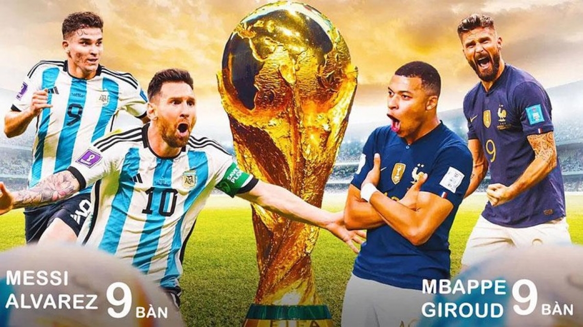 Trận chung kết trong mơa giữa Argentina và Pháp (Ảnh: GETTY IMAGES)